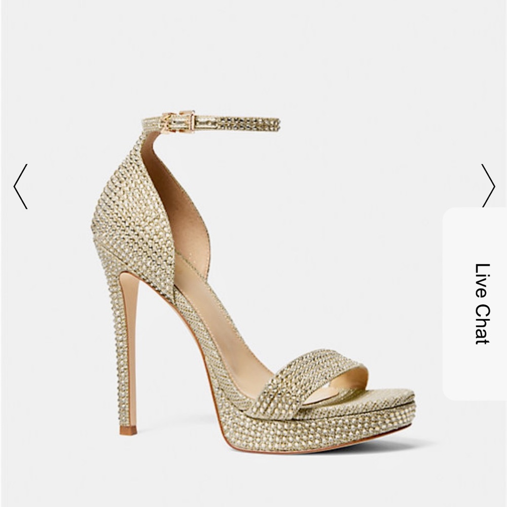 Michael Kors Jordyn gold sparkly heels ๐๐๐ - Picture 6 of 6